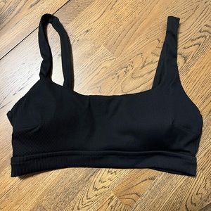 Aerie ribbed banded wide strap scoop bikini top